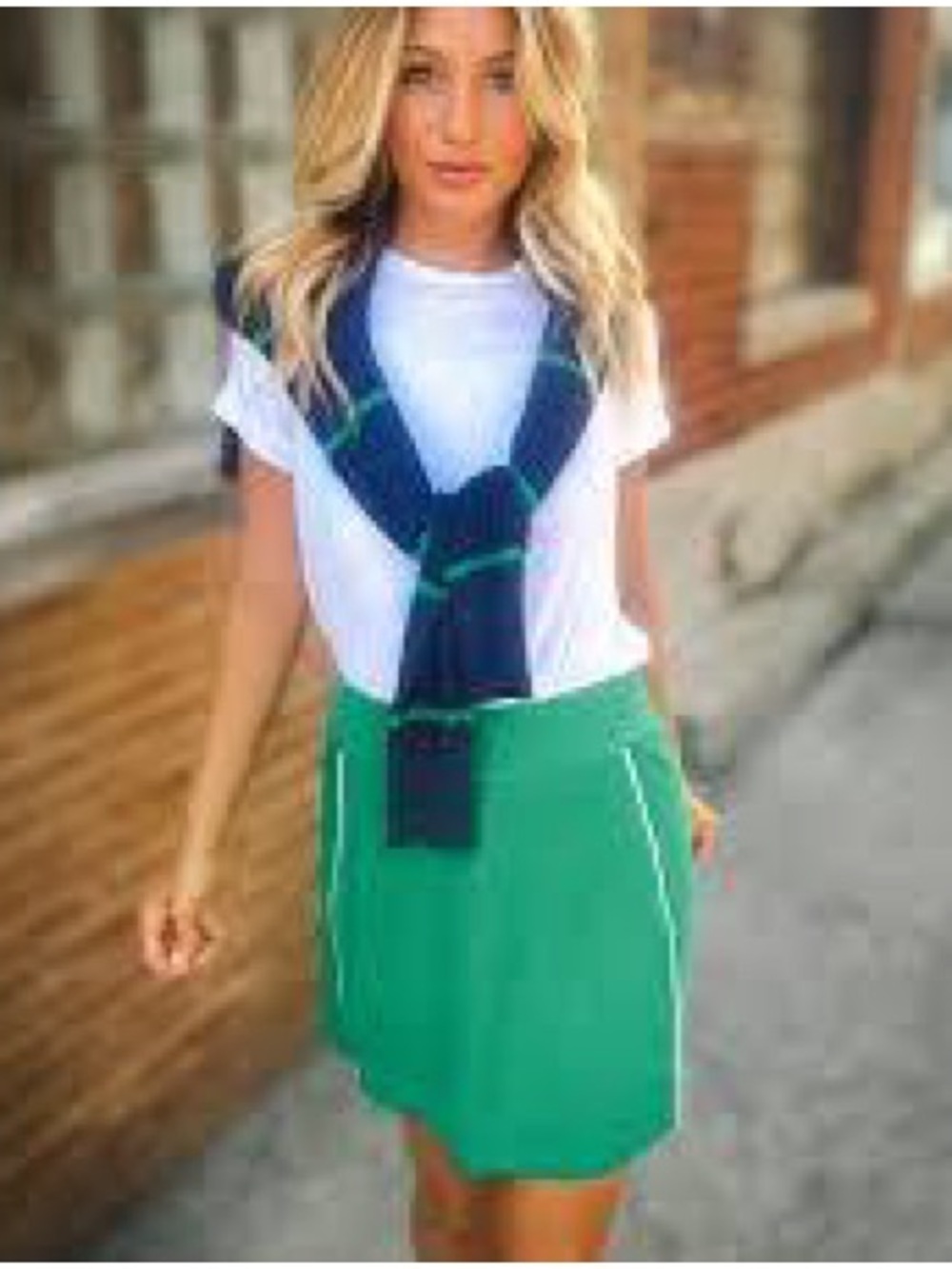 SPANX Airpique Skirt Skort Green Preppy Casual Workout Tennis Pickleball XS NWT